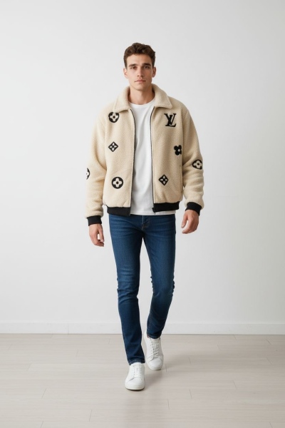 LV KREM PELUŞ CEKET
